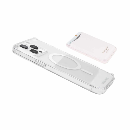 Portefeuille magnétique Kate Spade compatible avec MagSafe Pale Dogwood