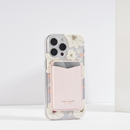 Portefeuille magnétique Kate Spade compatible avec MagSafe Pale Dogwood
