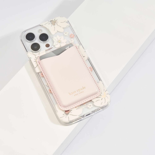 Portefeuille magnétique Kate Spade compatible avec MagSafe Pale Dogwood
