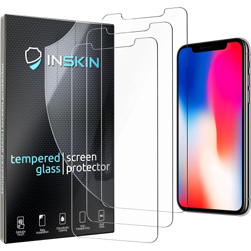 Inskin Tempered Glass Screen Protector for iPhone 11 Pro Max/Xs Max 6.5 inch – 3-Pack, Ultra HD, Advanced Anti Fingerprint Plasma Coating,