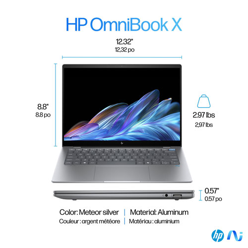 HP OmniBook X 14" Touchscreen Copilot+ PC Laptop