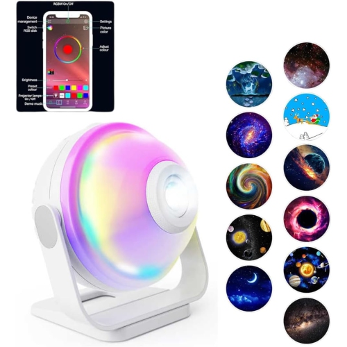 Projecteur intelligent Galaxy de Trendylis pour chambre à coucher | disques optiques remplaçables | haute définition