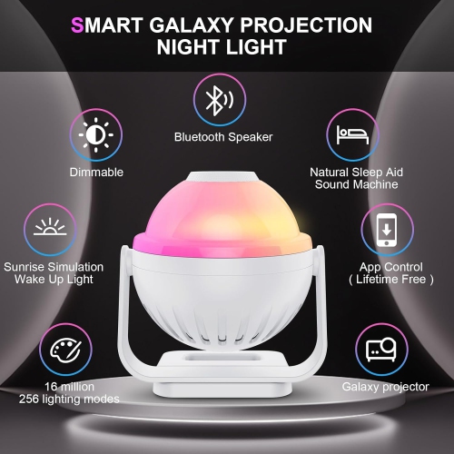 Trendylis Smart Galaxy Projector for bedroom | Replaceable Optical Film Discs | High-definition