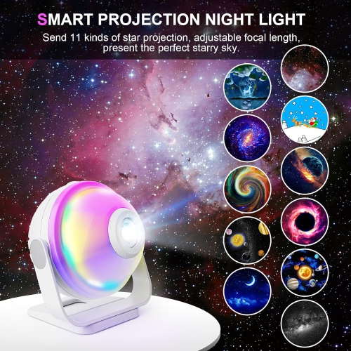 Trendylis Smart Galaxy Projector for bedroom | Replaceable Optical Film Discs | High-definition