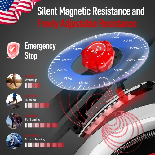 HARISON Magnetic Exercise Bike with Bluetooth, Stationary Bikes for Home with iPad Holder & Comfortable Seat Cushion, 350lbs Capacity