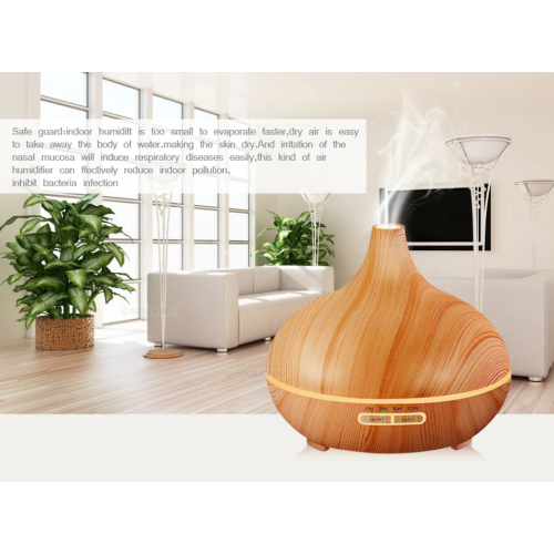 AROMAMIST 360 Ultrasonic Aroma Diffuser Humidifier - Wood Grain