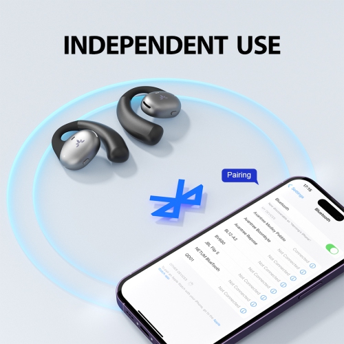 Avantree Medley Pebble - Open-Ear Wireless Earbuds for TV Watching with Bluetooth Transmitter & Headphones Charging Dock, Low Latency True Wireless