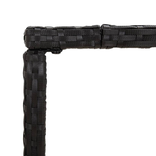 Ensemble de bar de jardin en poly rotin noir 9 pièces vidaXL