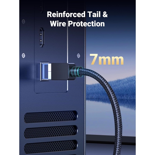 30FT/9M Cat 8 Ethernet Cable, High Speed Braided 40Gbps Network Cord Cat 8 RJ45 Shielded Indoor LAN Cables Compatible for Gaming PC PS5 Xbox Modem