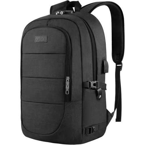 AMBOR 17.3-inch Anti Theft Business Laptop Backpack with USB Charging Port and Headphone Interface