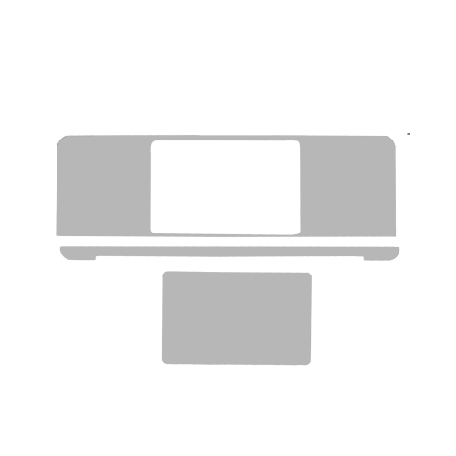 ESOURCE PARTS  Replacement 4In1(Top, Bottom, Keyboard, Palmrest) Skin Compatible for Macbook Pro 13"(A1989/18/19)(A2159)(Space Gray)