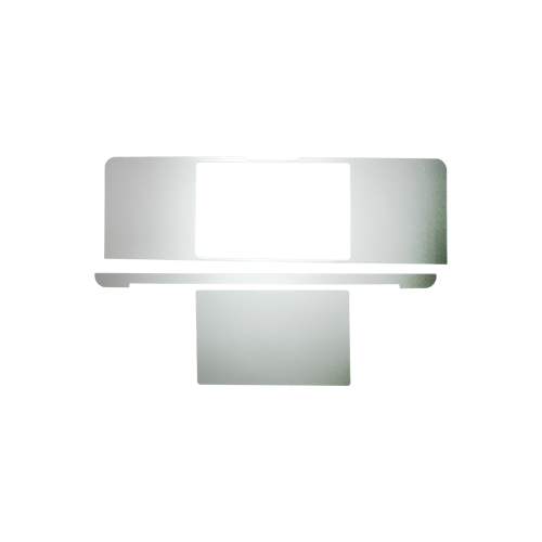 ESOURCE PARTS  Replacement 4In1(Top, Bottom, Keyboard, Palmrest) Skin Compatible for Macbook Pro 13"(A1989/18/19)(A2159/mid 19)(Silver)