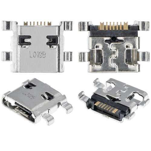 ESOURCE PARTS  Replacement Charging Port Soldering Required - 07 Pin - Micro B - 4 Anchor Points (C221)