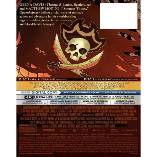 Cutthroat Island [Steelbook] [4K Ultra HD + Blu-Ray + Digital Copy]
