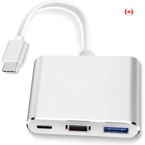 GENER  USB-C to Audio Interface Adapter, Multiport Av Converter With 4K Output, USB-C Port & USB 3.0 Fast Charging Port