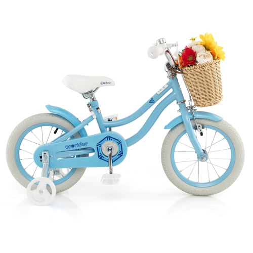 Prorider 14" Kid's Bike with Training Wheels Adjustable Handlebar Seat Handbrake