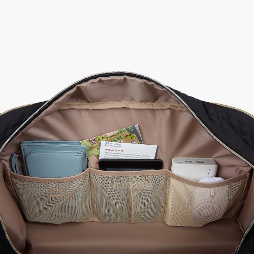 Bagsmart Weekender Overnight Bag Large carry on bag With Shoe Bag Black