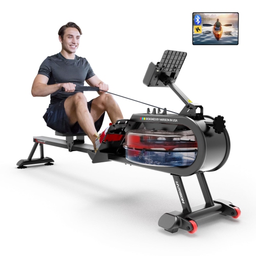 HARISON Water Rowing Machine for Home Use Foldable Rower Machine for Home Workout with iPad Holder and Comfortable Seat 350LBS Weight Capacity Best Buy Canada