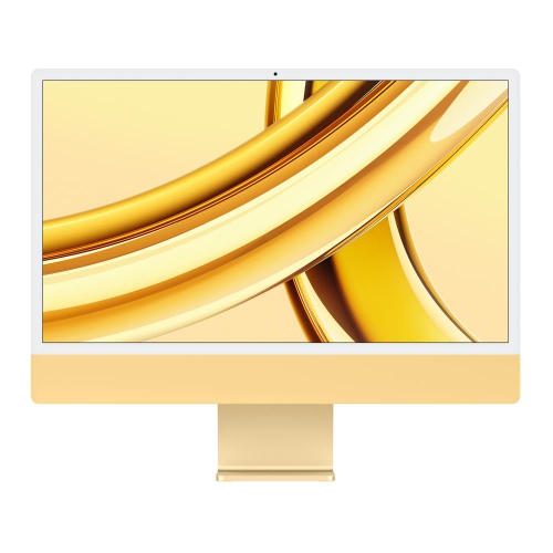 Excellent) iMac 24 (Retina 4.5K 10GPU, Yellow) 4.05Ghz 8-Core M3 (2023) 8 GB & 256 GB Flash HD 4480 x 2520 Dual Boot Mac OS/Win 11 Wireless Keyboard/Mouse by APPLE - Refurbished condition - CA$1627.00