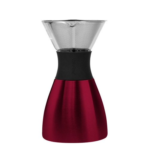 Asobu Insulated Pour Over Coffee Maker Double-Wall Vacuum, Stainless-Steel Filter and Take on the Go Carafe