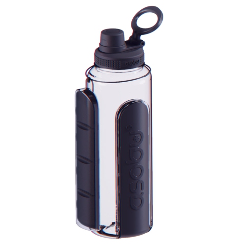 ASOBU  Electrolyte Large Sports Water Bottle With Interchangeable Packet And Pill Storage Compartments