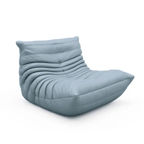 Sofa-fauteuil poire en cuir Mircofibre de LivinVeluris - Bleu