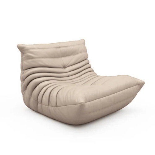 Sofa-fauteuil poire en cuir Mircofibre de LivinVeluris - Gris éléphant