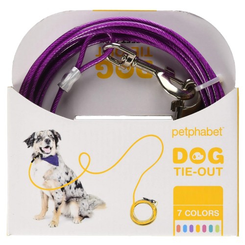 Câble d'attache robuste 4,5&nbsp;M de PETPHABET pour chiens de grande taille jusqu'à 50LBS pi