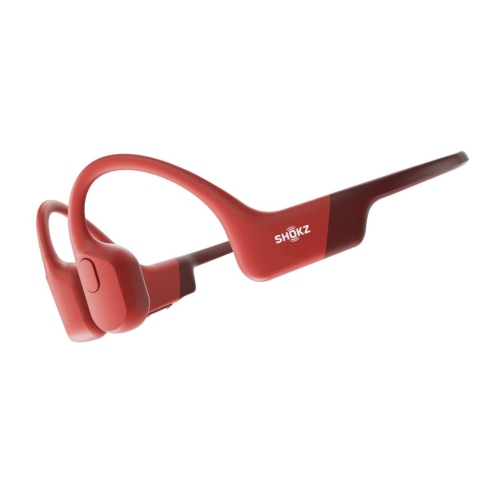 Boîte ouverte - Écouteurs ouverts à conduction osseuse OpenRun de Shokz - Rouge