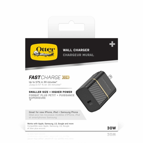 OtterBox Premium Wall Charger USB-C PD GaN 30W | Black Shimmer
