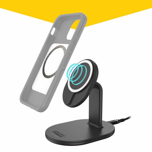 OtterBox Wireless Charger Stand for MagSafe 7.5W | Black/Glow Radiant