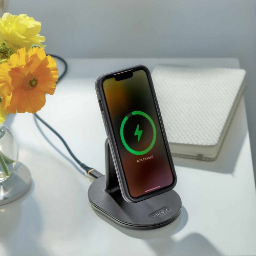 OtterBox Wireless Charger Stand for MagSafe 7.5W | Black/Glow Radiant