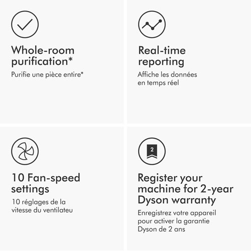 Dyson TP10 Cool Gen1 Air Purifier & Fan with HEPA Filter - White