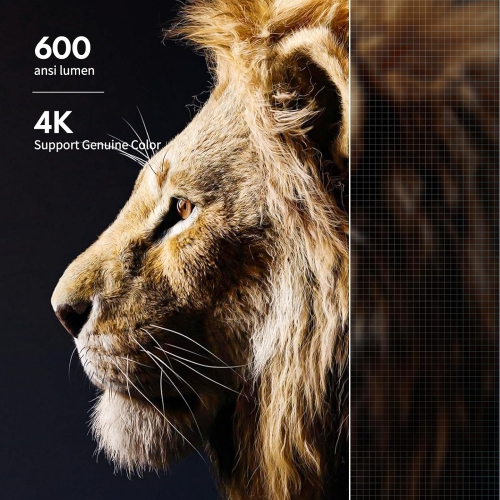 GooDee Projector 4K With WiFi And Bluetooth Supported, FHD 1080P Mini Projector For Outdoor Movies