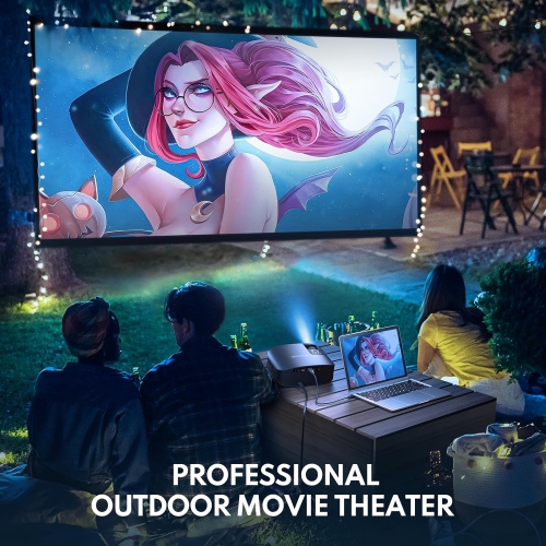 GooDee Projector 4K With WiFi And Bluetooth Supported, FHD 1080P Mini Projector For Outdoor Movies