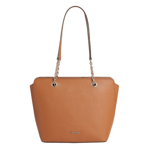 CALVIN KLEIN  Hailey Pebble Chain-Strap Tote Bag