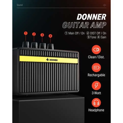 ENS. Micro pour guitare électrique ST pleine grandeur DST DST DST-152 de Donner avec amplificateur 39 po à bobine et micro HSS divisé pour débutant