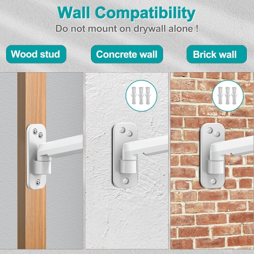 Single Monitor Wall Mount for 13 to 32 Inch Computer Screens, Gas Spring Arm Holds Up to 17.6lbs, Full Motion Adjustable, VESA Mount 75 x 75, 100 x