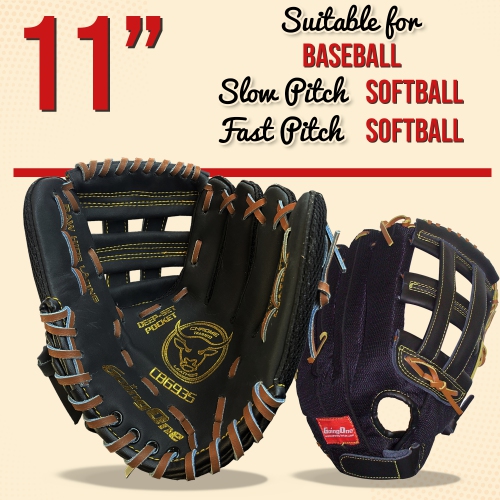 Going One Baseball Softball Glove - Infield and Outfield Mitt for Adults, Youth and Kids, Left and Right Hand Throw