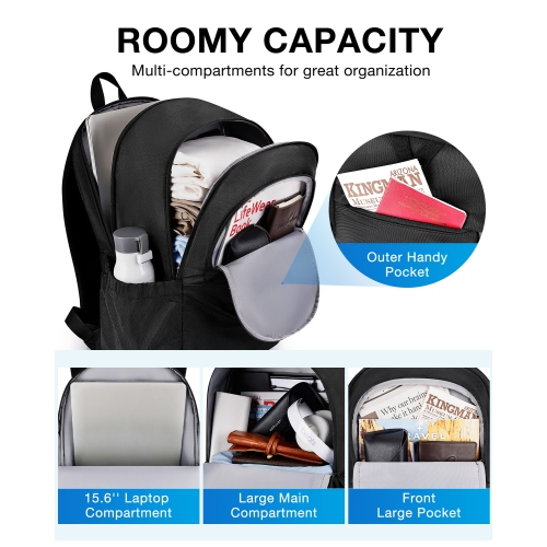 Bagsmart Monde Navigator Backpack Black