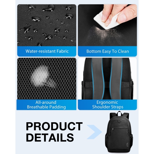 Bagsmart Monde Navigator Backpack Black