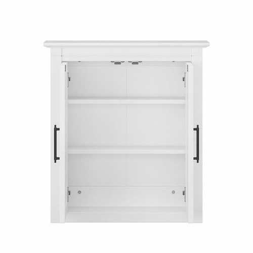 Key West Bathroom Wall Cabinet with Doors in White Ash - Engineered Wood