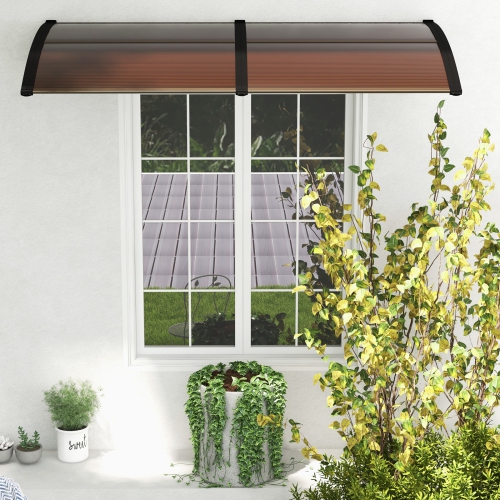 Costway 80" x 40" Patio Awning Canopy Outdoor Window Door Overhang Rain Snow Protection