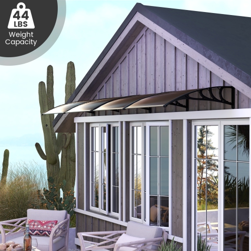 Costway 80" x 40" Patio Awning Canopy Outdoor Window Door Overhang Rain Snow Protection