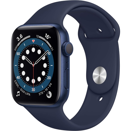 APPLE  Refurbished (Good) Watch Series 6 (Gps) 44MM Aluminum Case With Deep Navy Sport Band In Blue Love my new watch amazing  Best Buy is great love how fast they ship and deliver