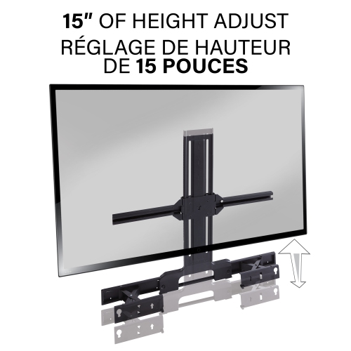 Support extensible pour barre de son de Sanus pour barre de son Arc de Sonos - Noir
