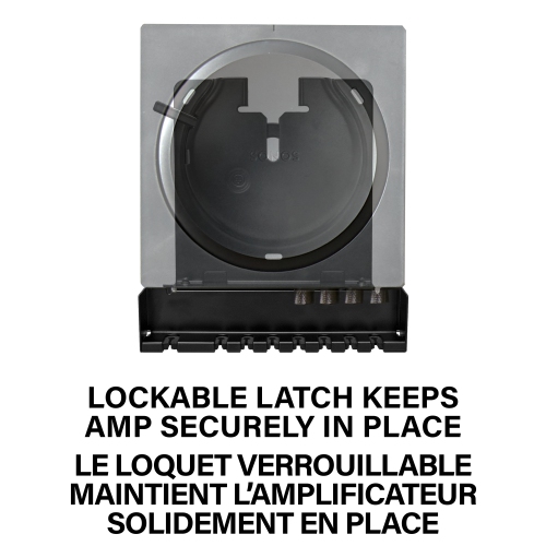 Support mural mince de Sanus pour amplificateur de Sonos - Noir