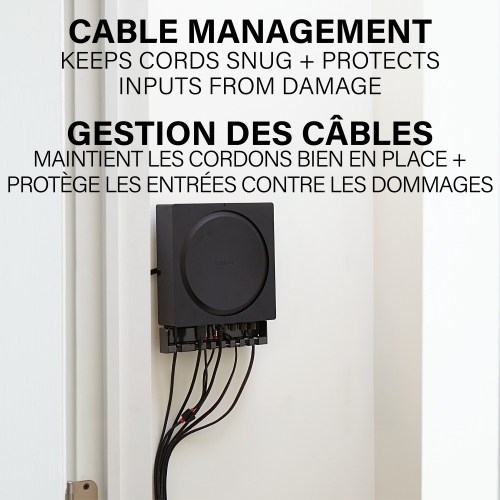 Support mural mince de Sanus pour amplificateur de Sonos - Noir