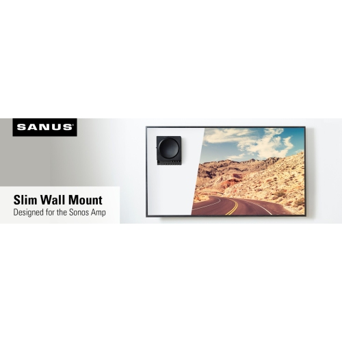 Support mural mince de Sanus pour amplificateur de Sonos - Noir