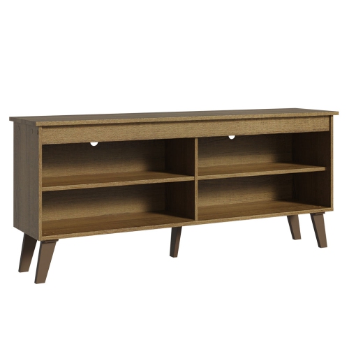 Meuble pour téléviseur Madesa avec 4 tablettes et organisation des câbles, meuble pour téléviseur jusqu’à 55 po, en bois, 23 po de hauteur x 12 po de